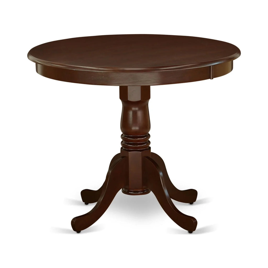 Antique 36" Round Table with Mahogany Finish L155407
