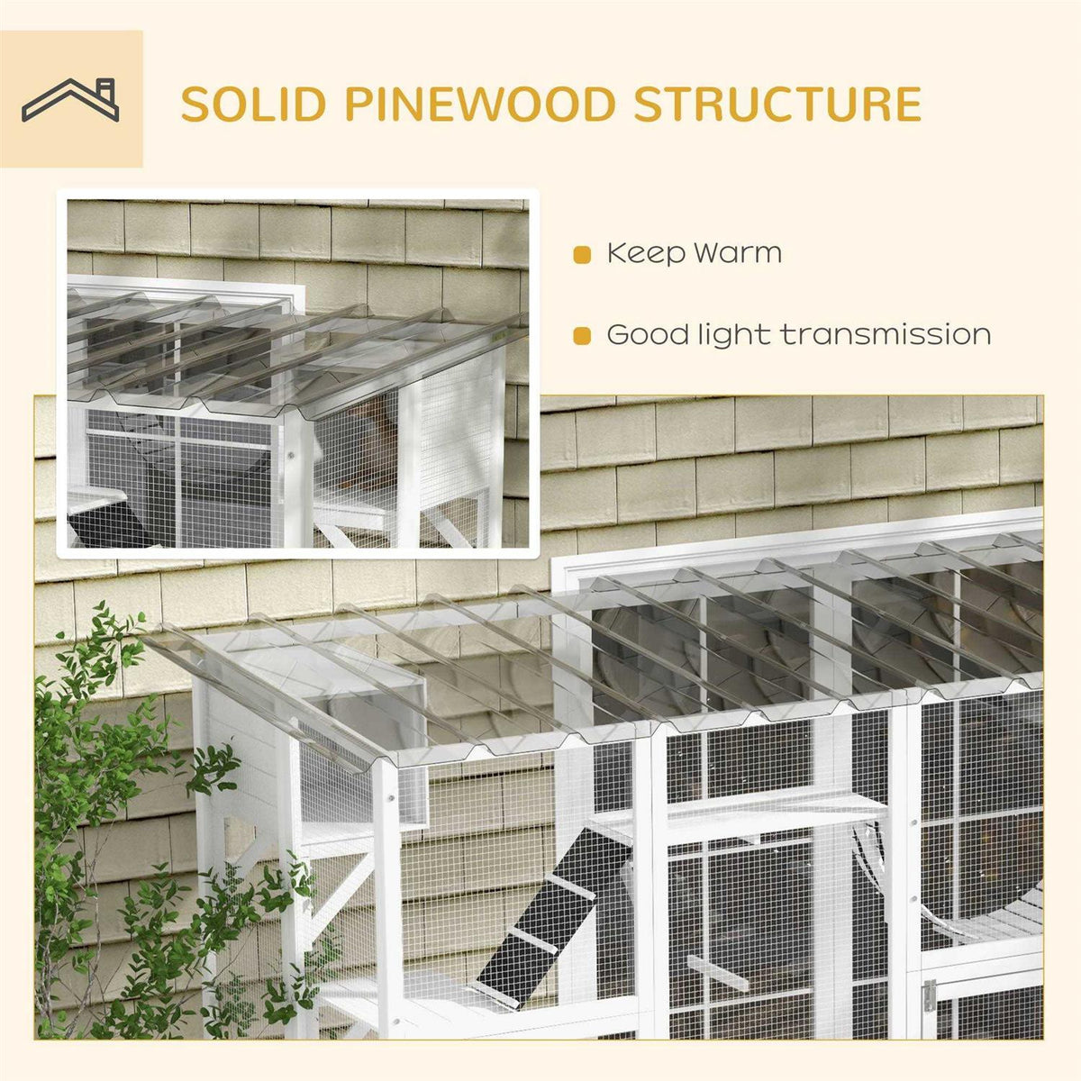 Wooden Outdoor Cat House O20860