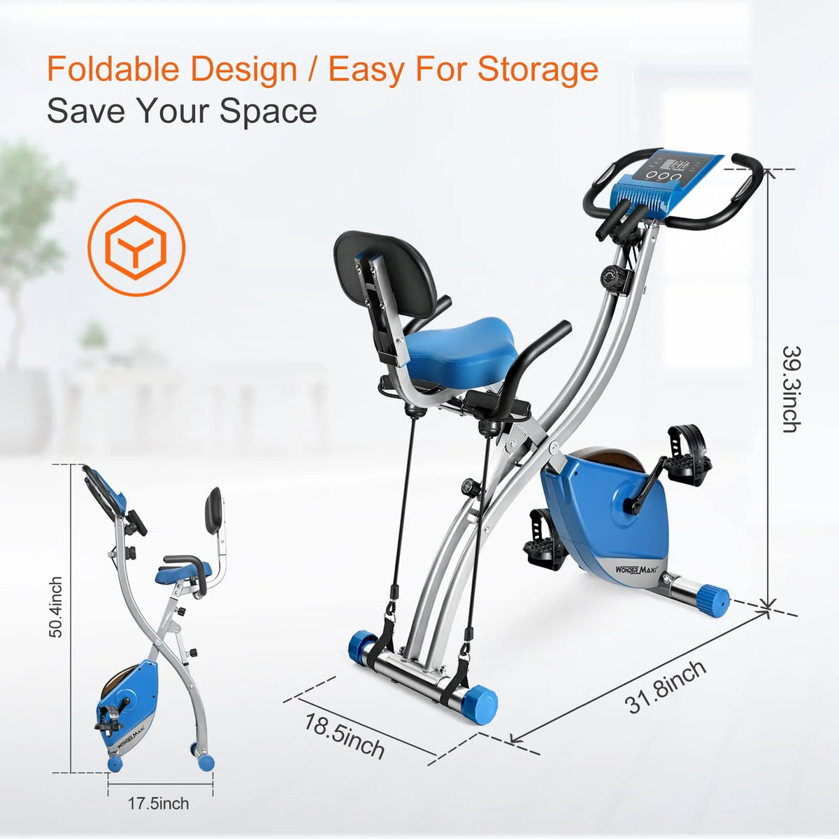 Folding Magnetic Exercise Bike F406274
