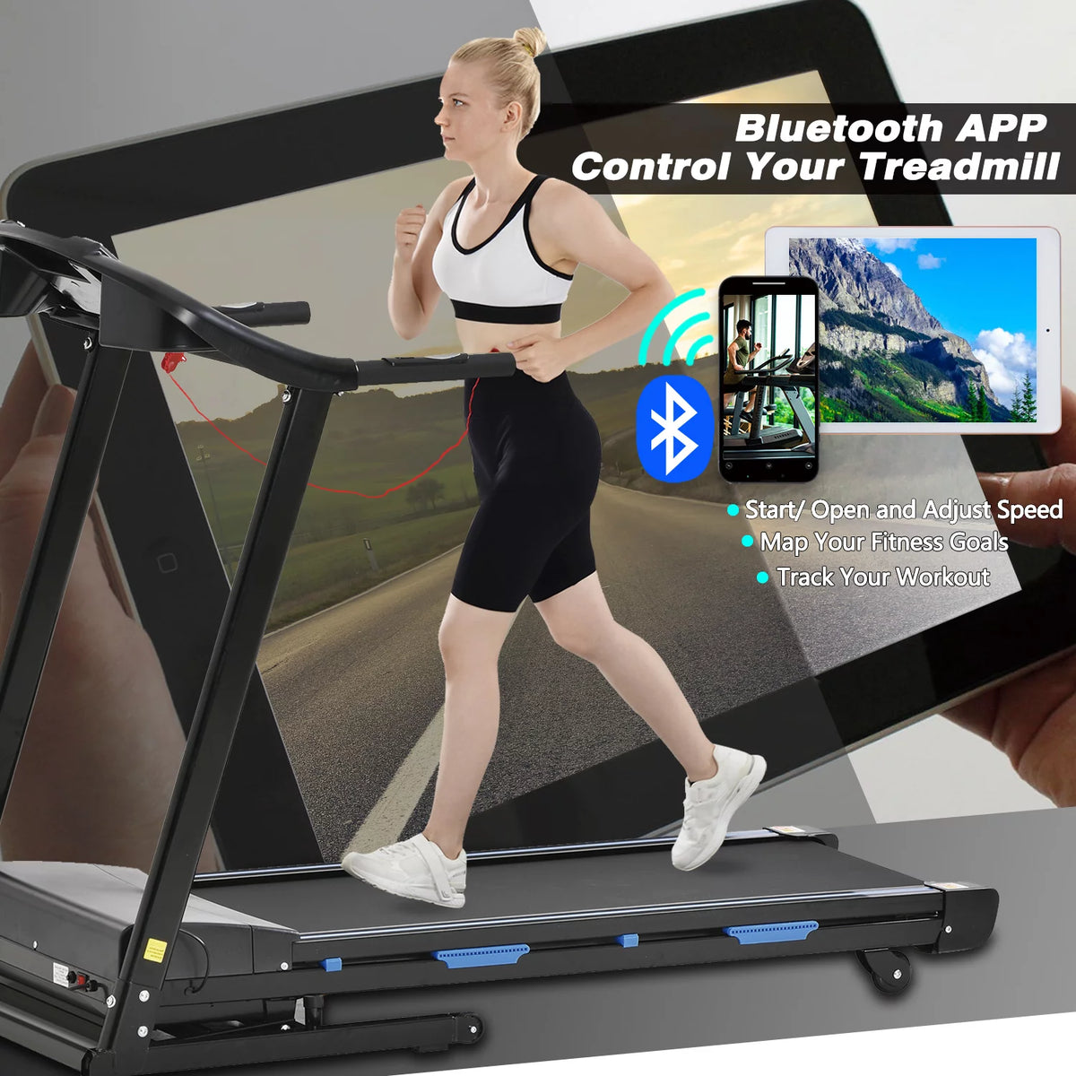 3.5HP Folding Electric Treadmill with Auto Incline R227