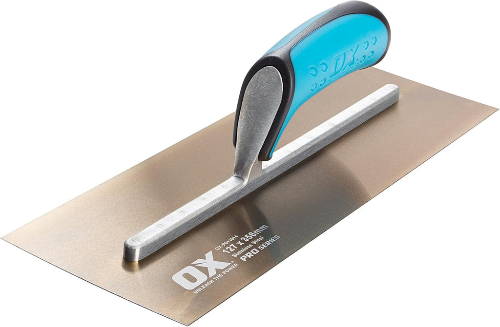 4.75" x 14" Stainless Steel Plaster Finishing Trowel, Pack of 2 R990863