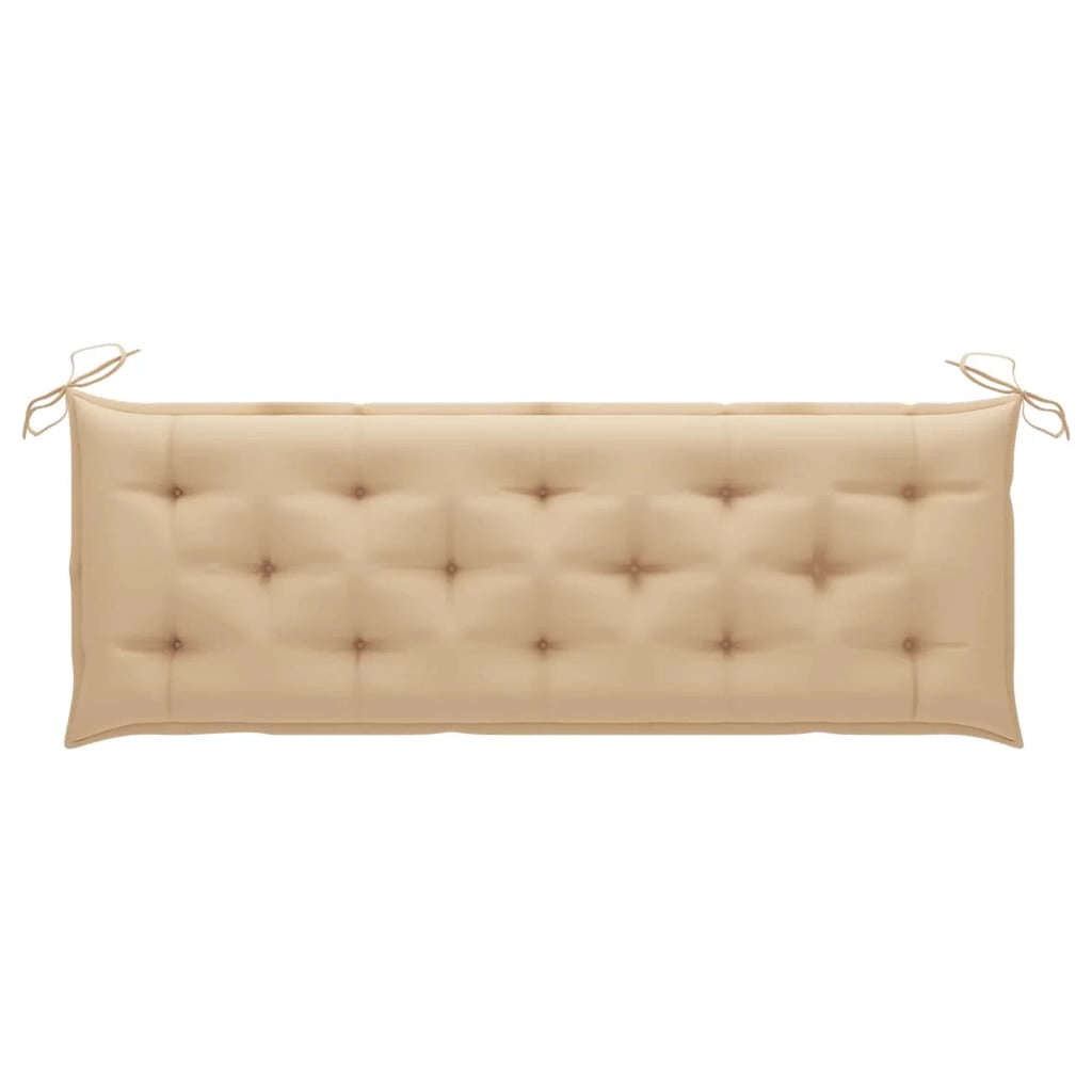 Beige Cushion Acacia Wood Garden Bench L271