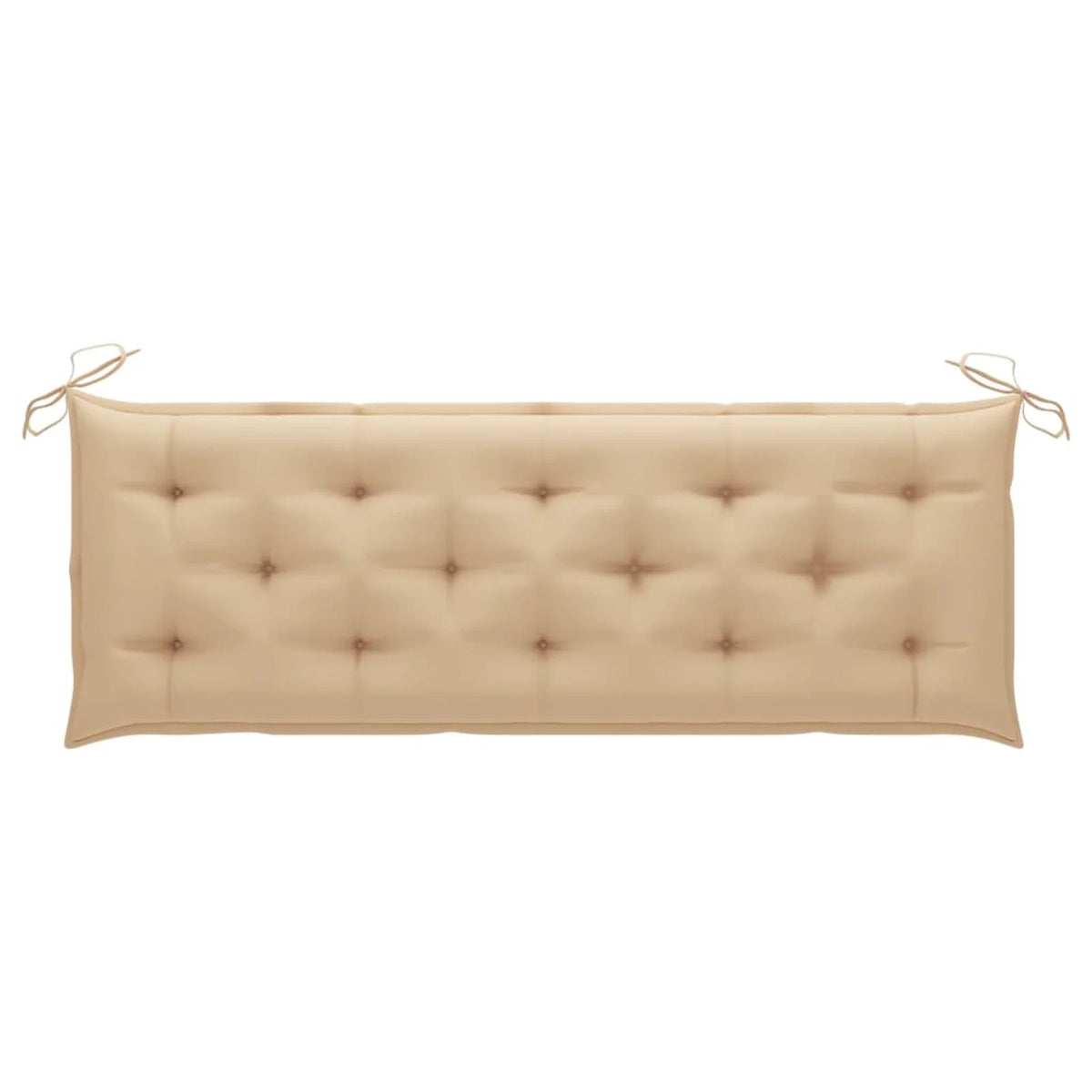 Beige Cushion Acacia Wood Garden Bench L271