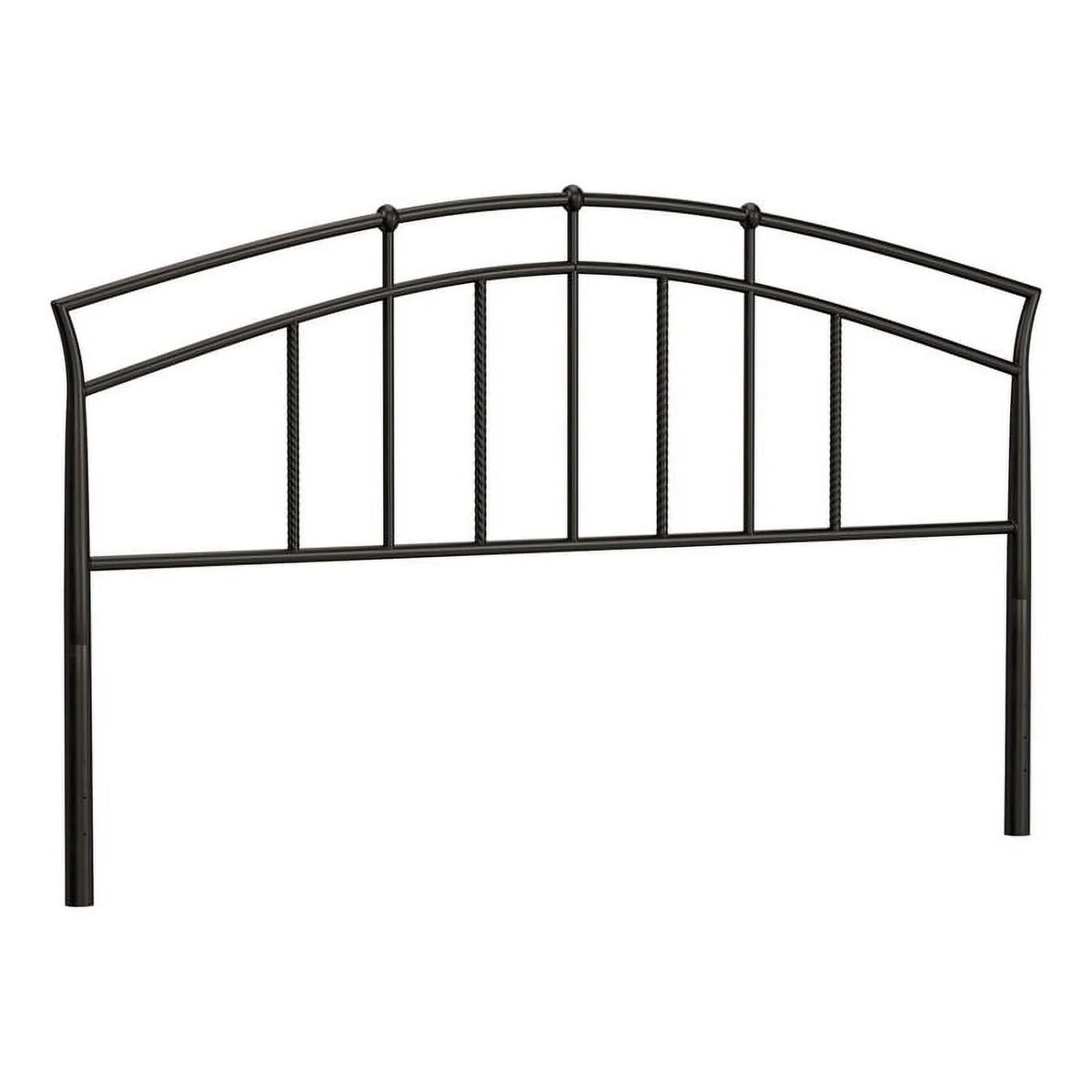 King Metal Spindle Headboard in Antique Brown W849