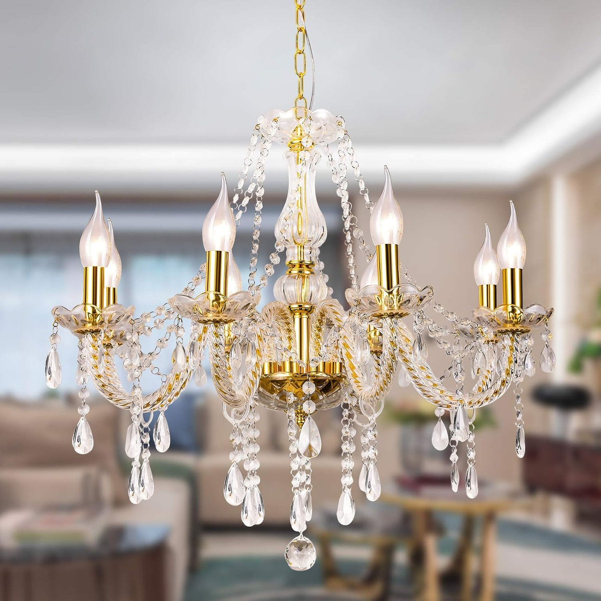 10 Lights K9 Crystal Chandelier W8552
