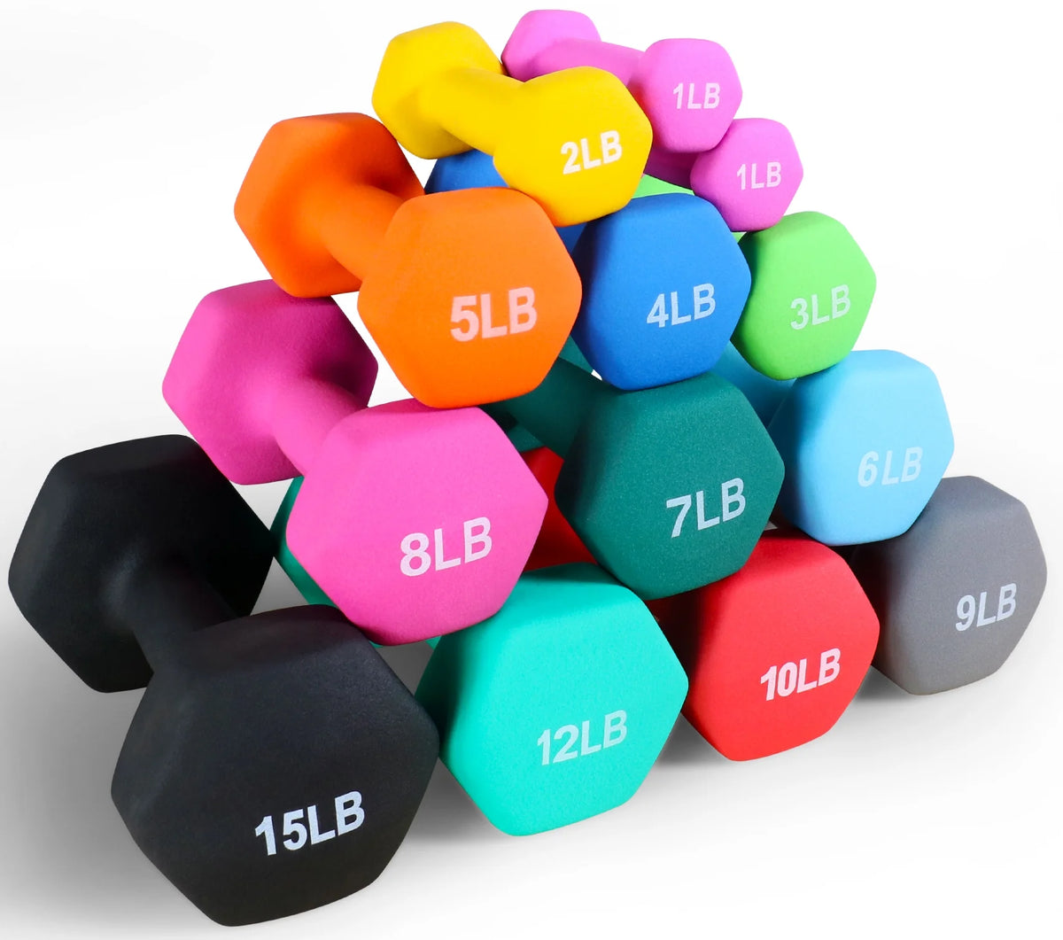 1 lbs Pair Vinyl Coated Dumbbells F804788
