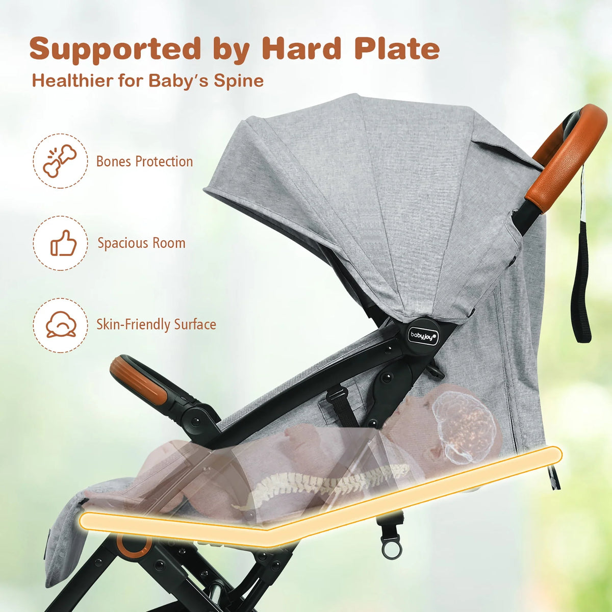 Lightweight Aluminium Baby Stroller with Net J769102