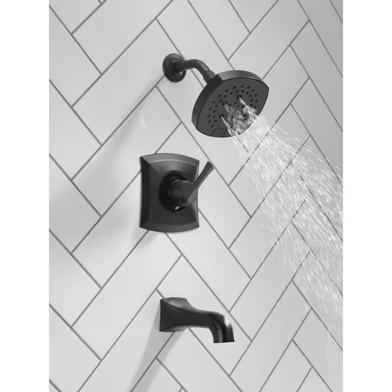 Single-Handle 5-Spray Tub and Shower Faucet Matte Black N689