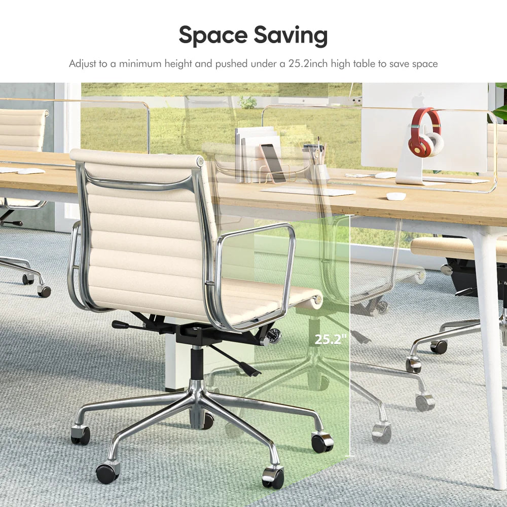 White Ergonomic Leather Office Chair F78197