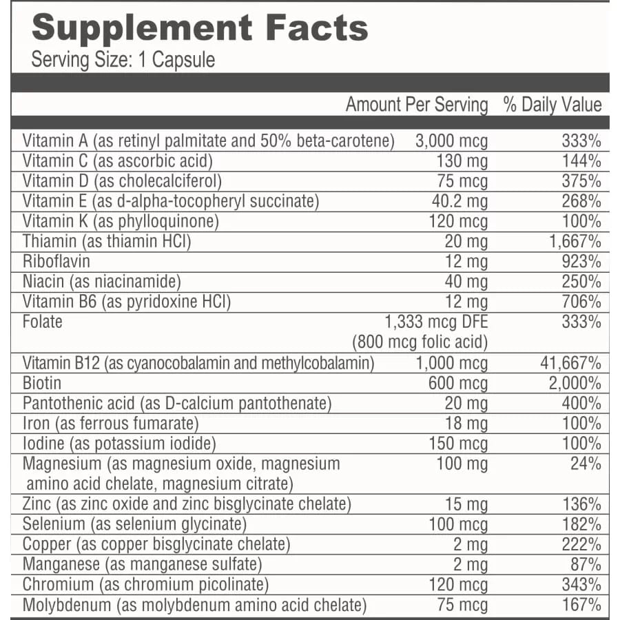 6-Month Supply Bariatric Multivitamin Capsules and Calcium Citrate Soft Chews B3375