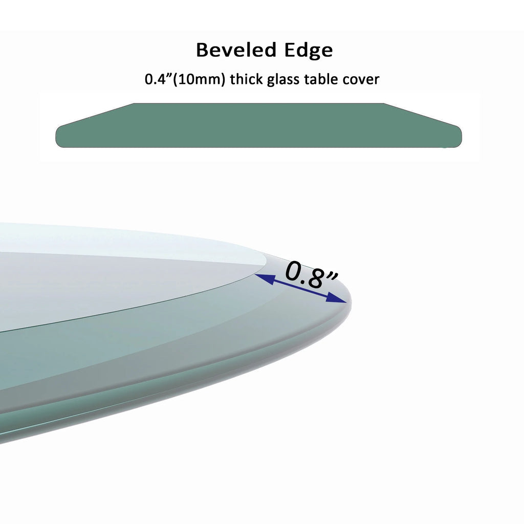 40'' Round Clear Tempered Glass Table Top X186