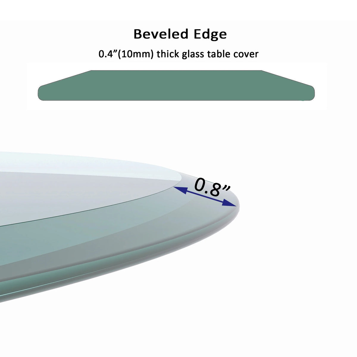 40'' Round Clear Tempered Glass Table Top X186