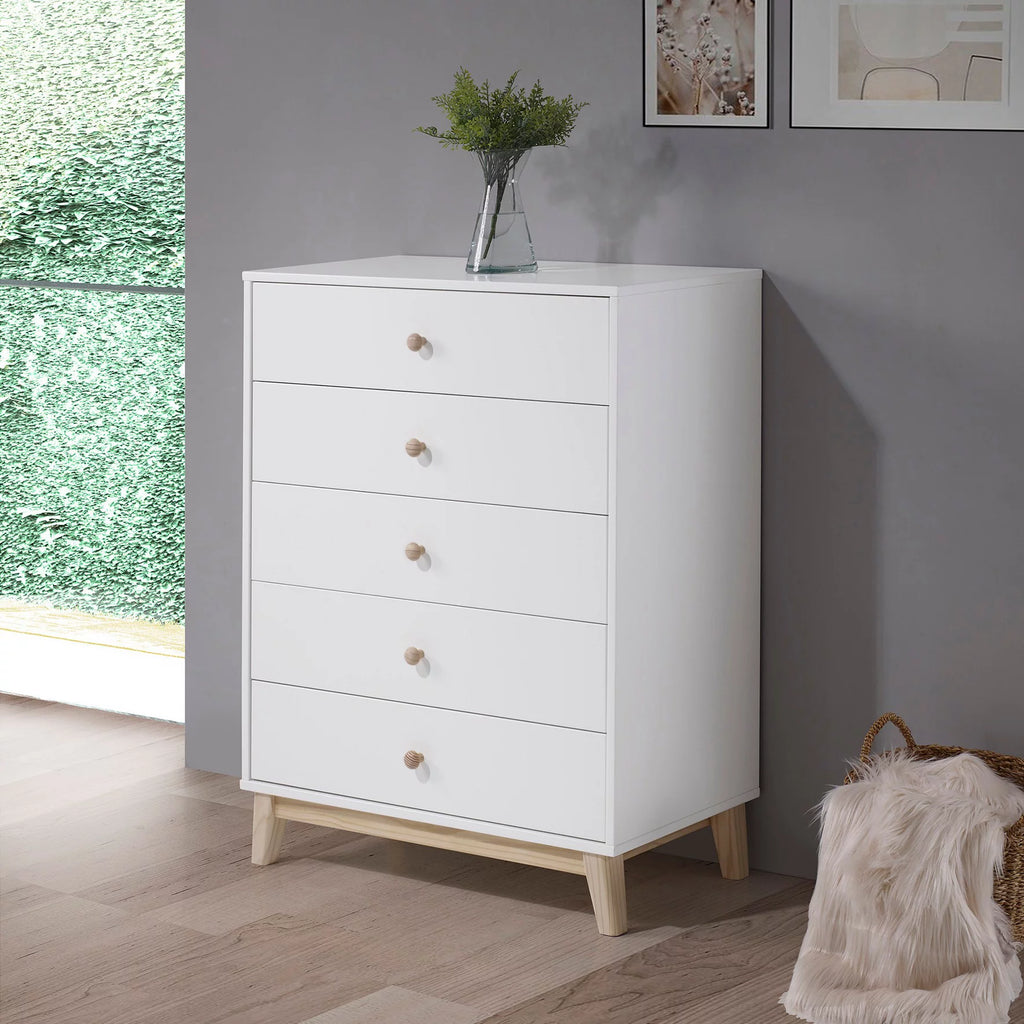 White 5-Drawer Chest H1597