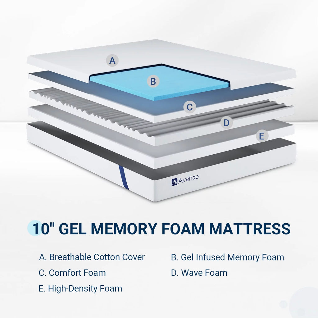 Twin Size Cooling Gel Memory Foam Mattress O1306