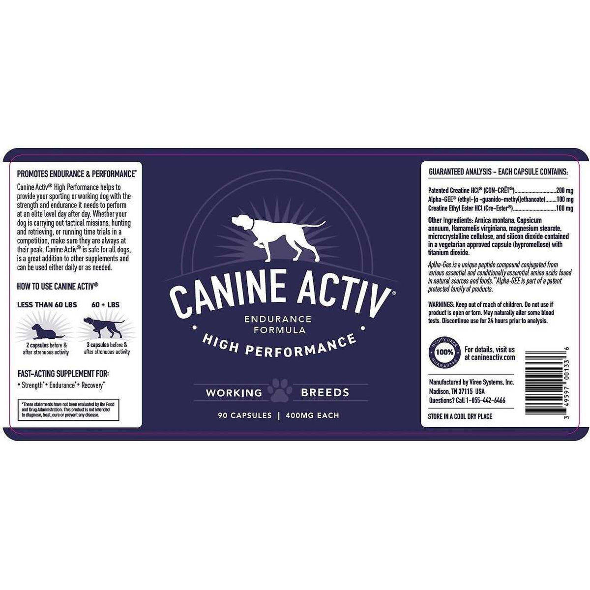 Canine Activ High Performance Pet Supplies O3856