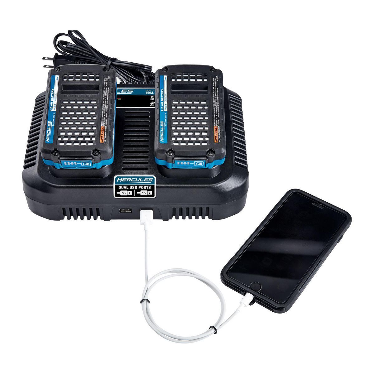 20/12V Lithium-Ion Multi-Voltage Dual-Port Charger with Dual USB F751
