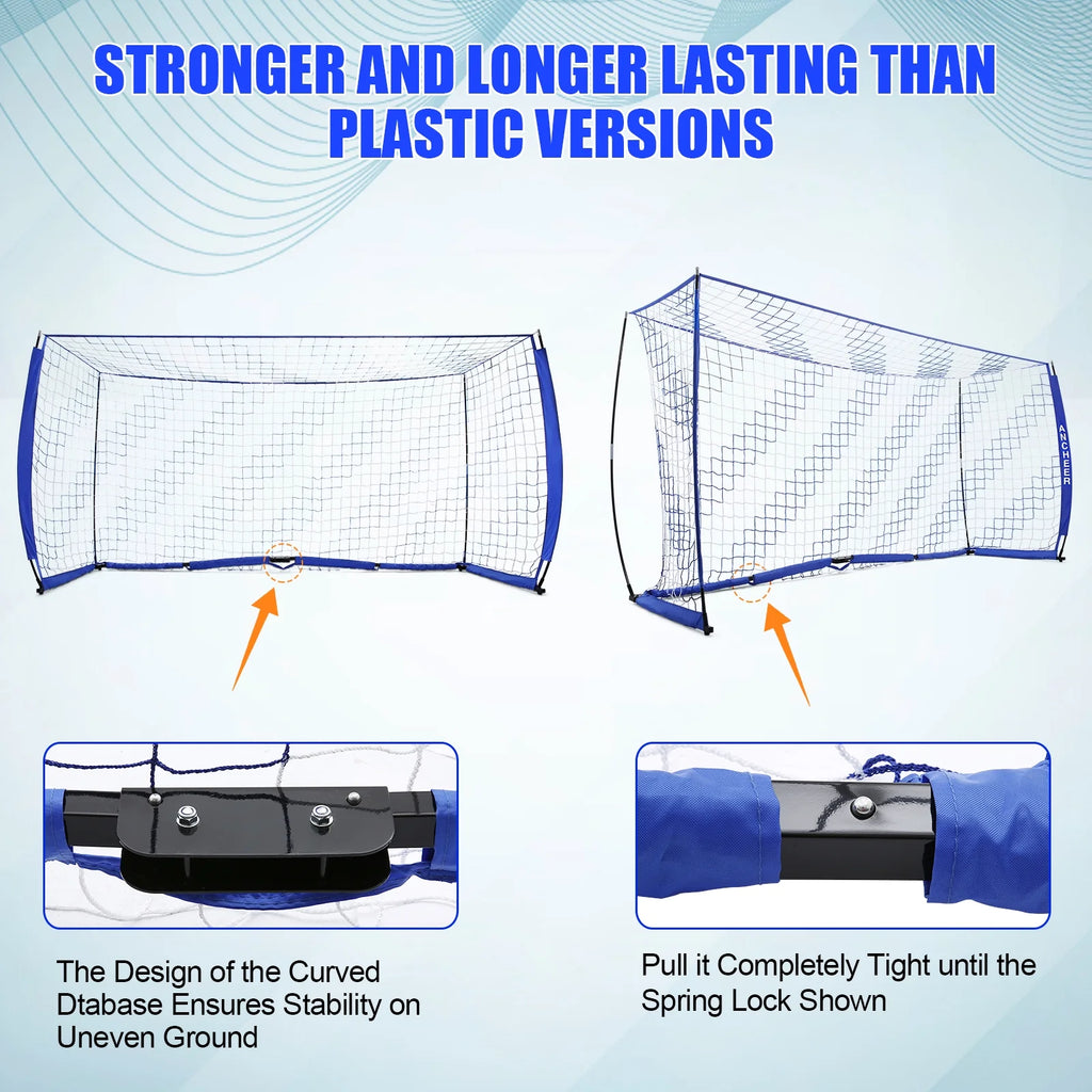 12 x 6 ft Portable Soccer Goal with Carry Bag J8909