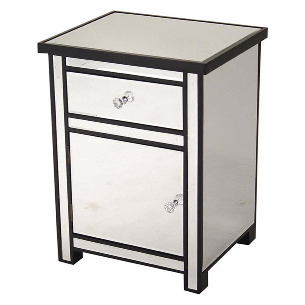 1 Drawer 1 Door Black Accent Cabinet X33743