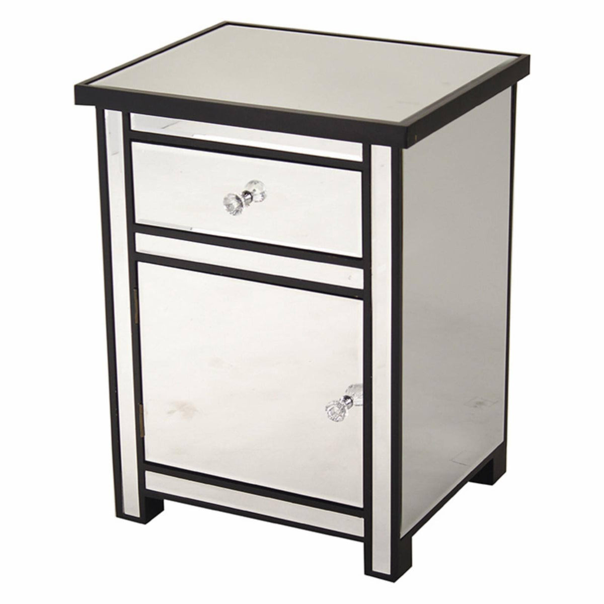 1 Drawer 1 Door Black Accent Cabinet X33743