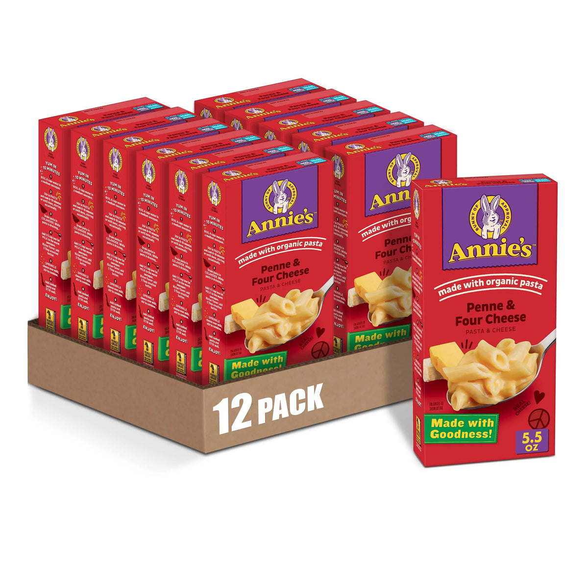 Four Cheese Penne Macaroni and Cheese Dinner with Organic Pasta, 5.5 OZ Y766