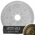 Green Gold Hand-Painted Ceiling Medallion Z6846
