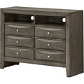 Gray 6 Drawer TV Stand I197