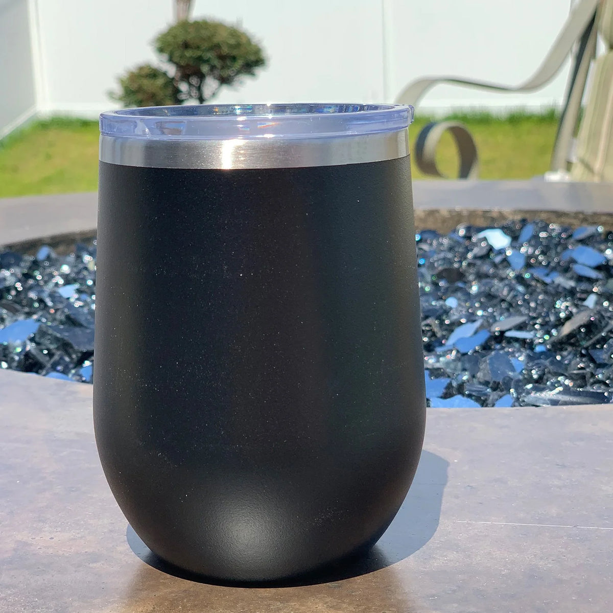 Engraved 12 oz Grey Wine Cup Z24659