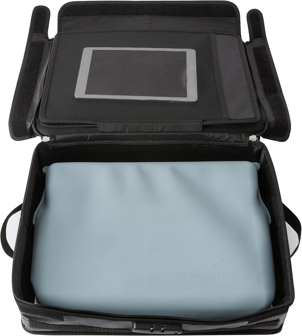 Fireproof Document Organizer Bag with Lock, 3-Layer File Storage Box, Waterproof File Holder, 17.5 x 13 x 5” Y7734