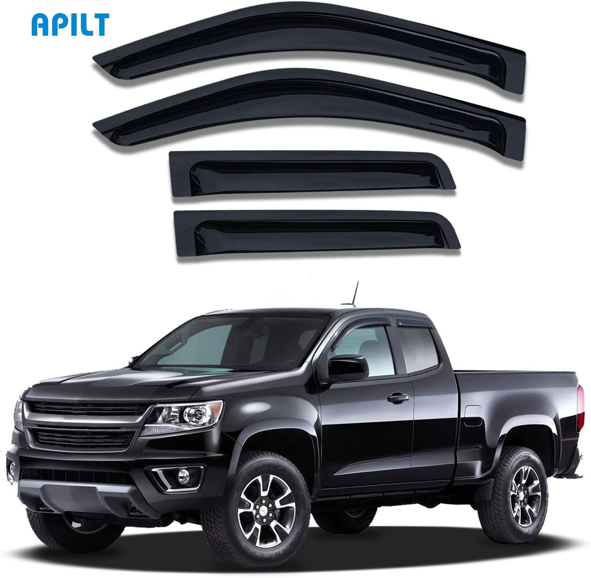 Dark Smoke 4-Piece Side Window Deflectors H815439