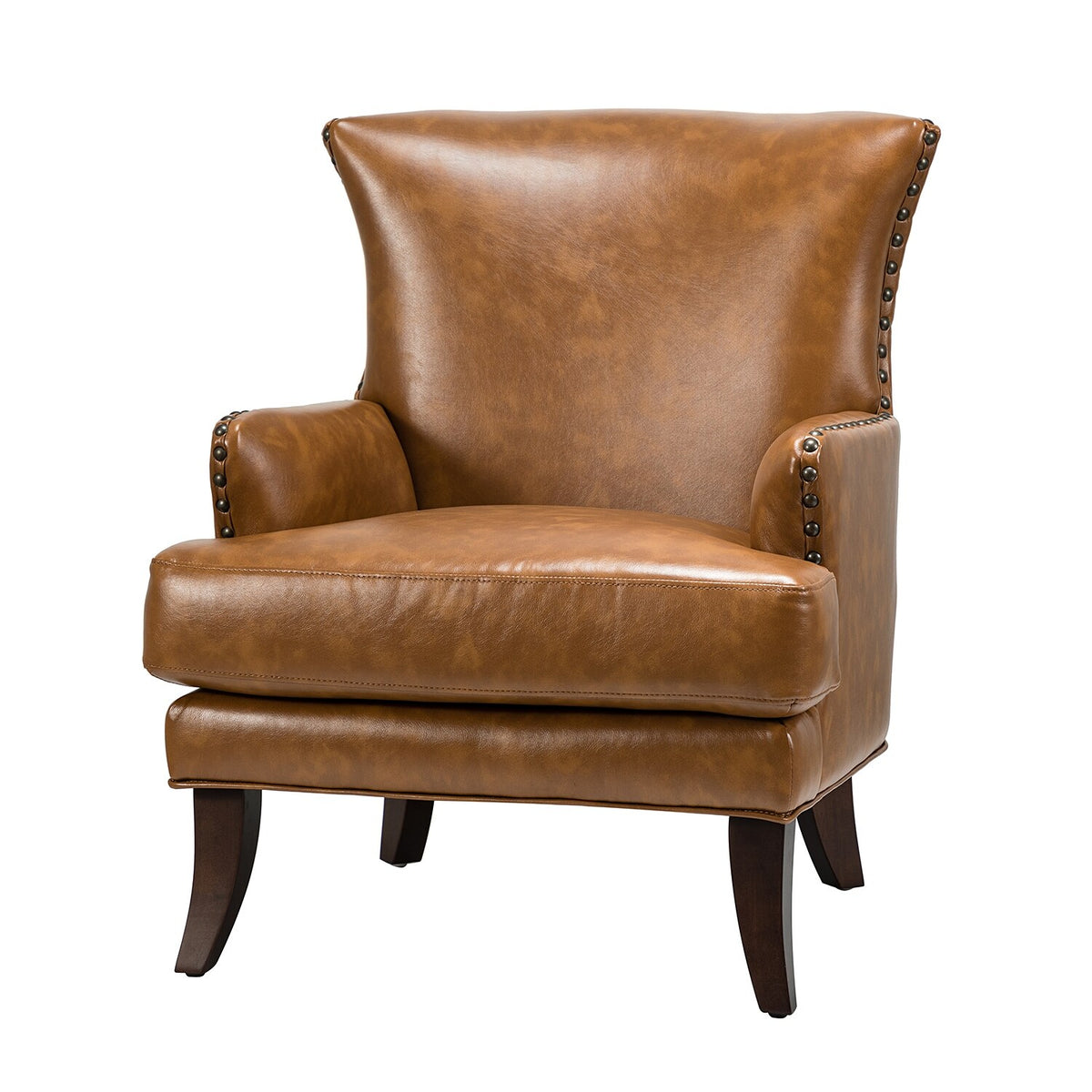 Traditional Wingback Upholstered ArmChair with Nailhead Trim O3285